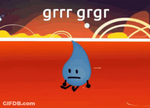 Water Drop Face Saying Grrr Grgr GIF