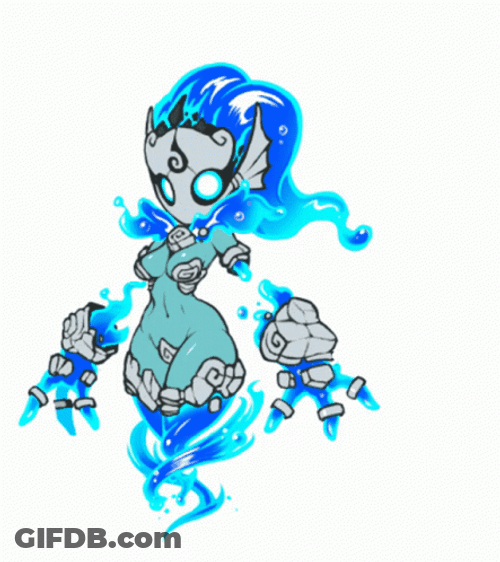 Water Elemental Floating GIF