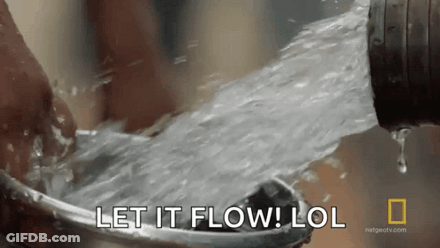 Water Pouring Let It Flow GIF