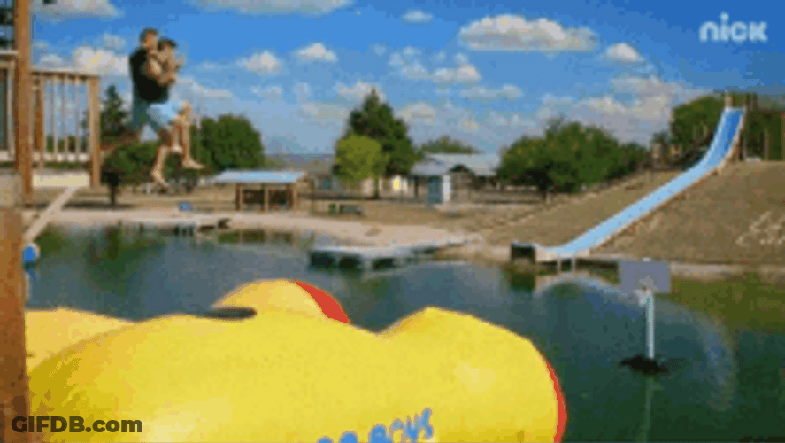 Waterboy Trampoline Vacation GIF