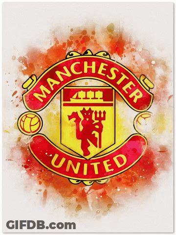 Watercolor Manchester United Logo GIF