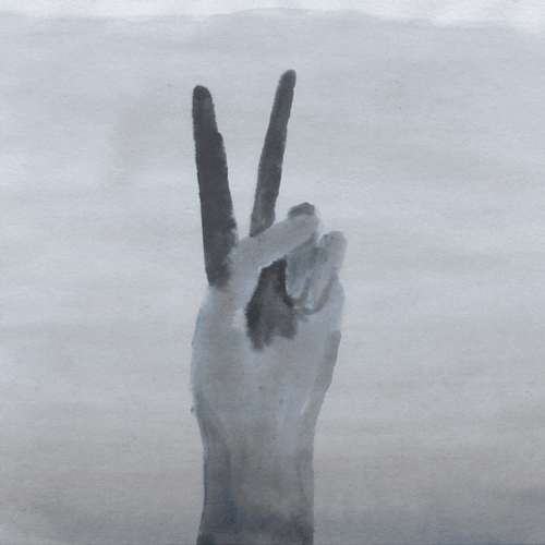 Watercolor Painting Fingers Crossed GIF