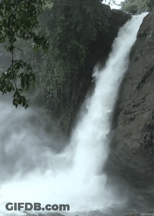 Waterfall Beautiful Nature Splash GIF