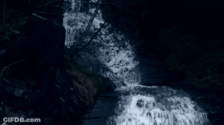 Waterfall Calm Clear Blue Atmosphere GIF