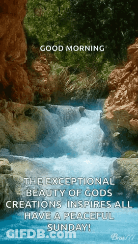 Waterfall Good Morning Gods Creations GIF