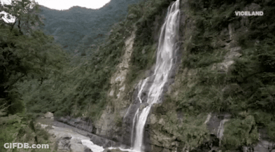 Waterfall Mountain Motion Edit Viceland Huang’s World GIF