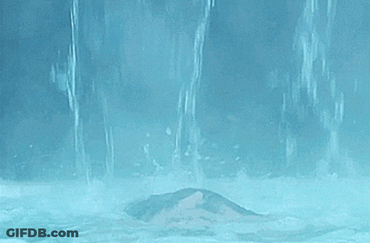 Waterfall Swimming Good Time Gorgeous Men GIF