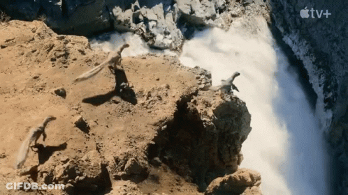 Waterfall With Apple TV+ Logo GIF
