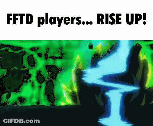 Waterfall With Fftd Players Rise Up GIF