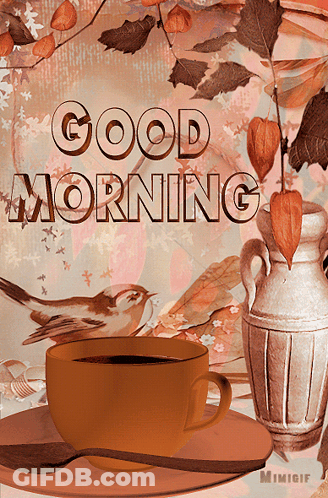Waterfall With Good Morning Sunshine GIF