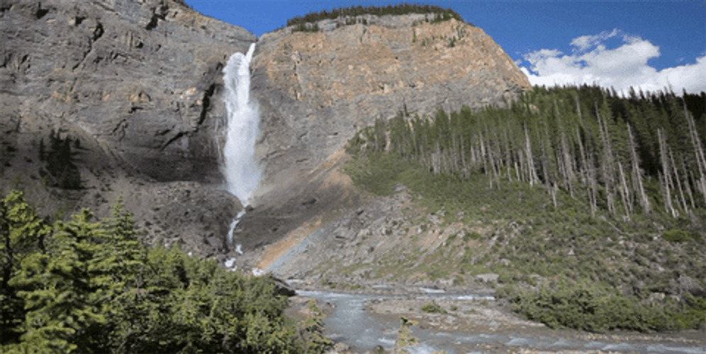 Waterfall Yosemite Tourist Spot Beautiful Landscape GIF
