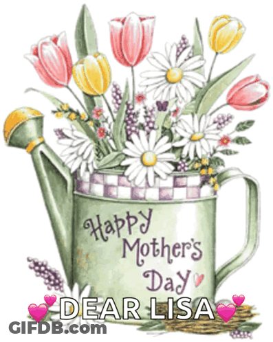 Watering Can With Flowers Happy Mothers Day GIF