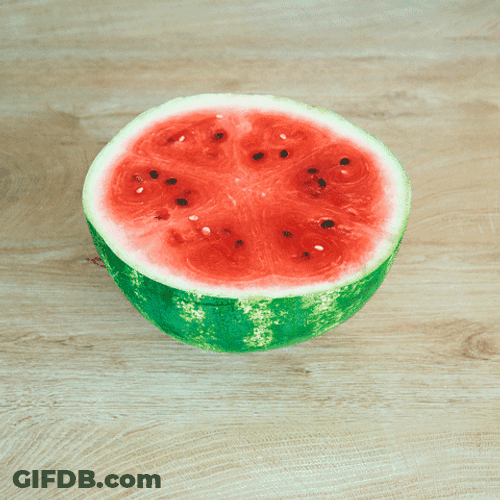 Watermelon Karate Cut GIF