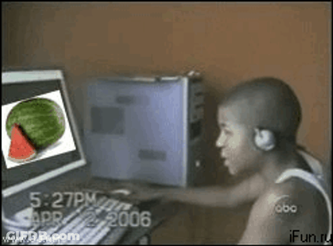 Watermelon Shocked GIF