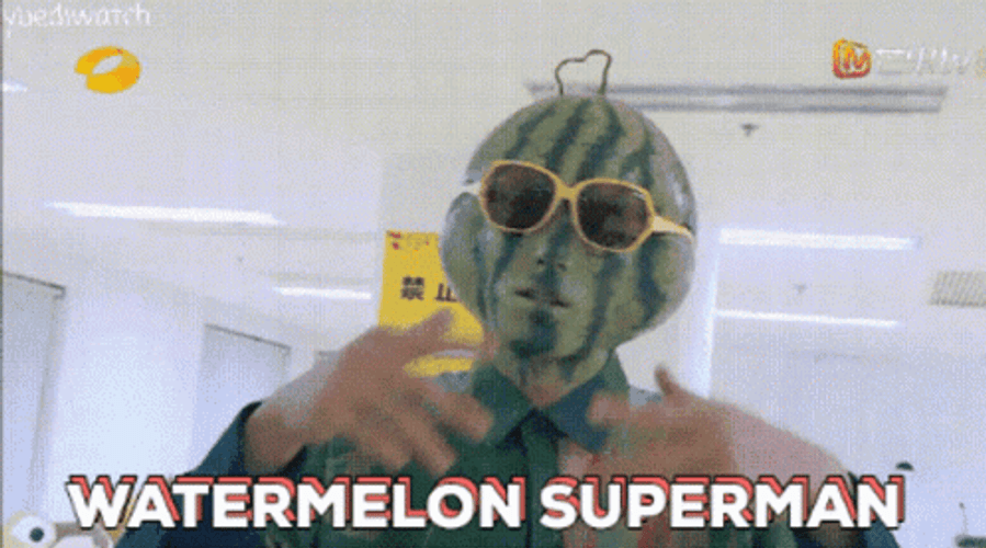 Watermelon Superman GIF