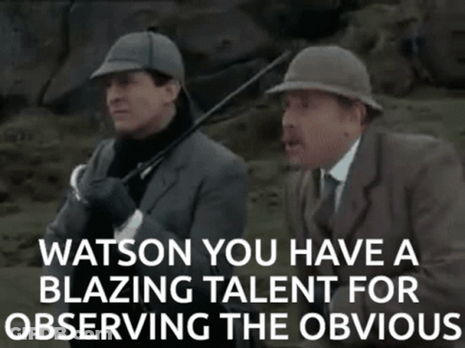 Watson At Sherlock Holmes GIF