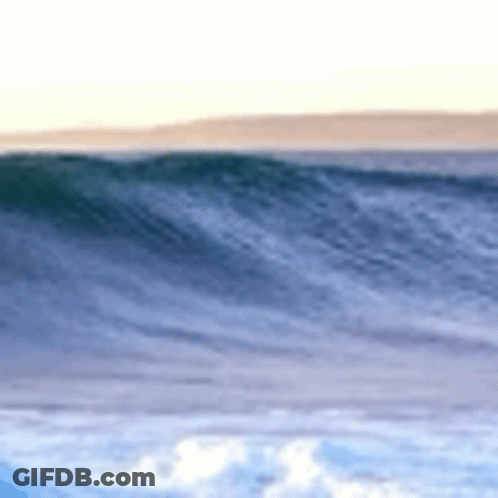 Wave Breaking On Shore GIF