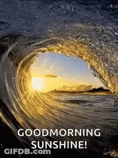 Wave In Ocean Sunlit Good Morning Sunshine GIF