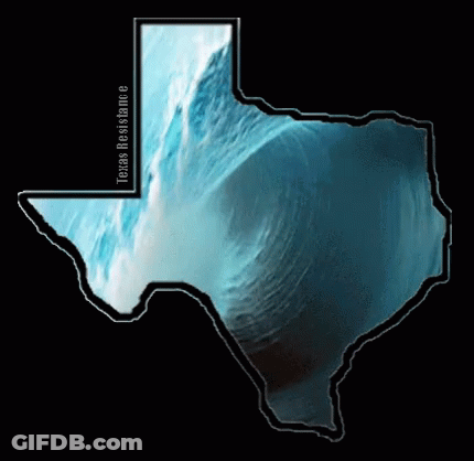 Wave Shaped Like Texas Flag GIF
