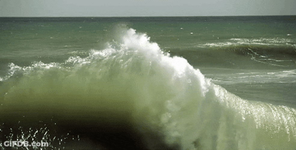Waves Breaking In Slow Motion GIF