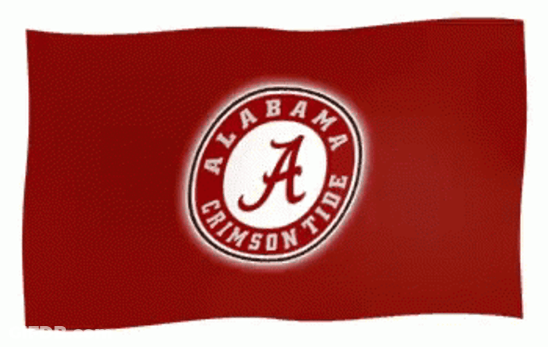 Waving Alabama Crimson Tide Flag GIF