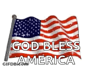 Waving American Flag God Bless America GIF