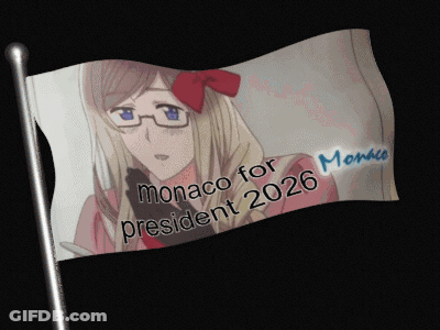 Waving Flag Saying Monaco For President 2026 GIF