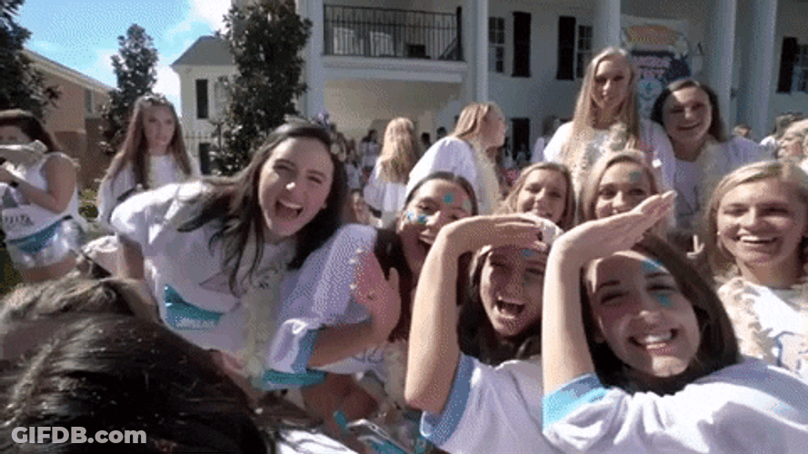 Waving Girls Ole Miss Sorority GIF
