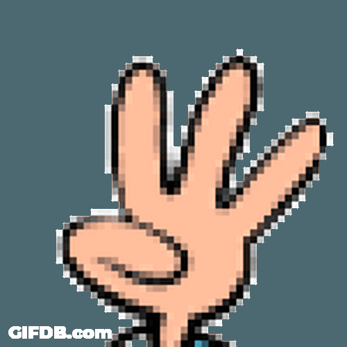 Waving Hand Awkward Animation GIF