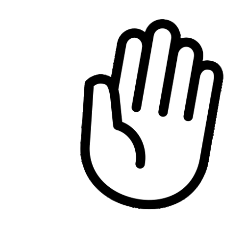 Waving Hand Black And White GIF