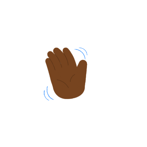 Waving Hand Brown Emoticon GIF
