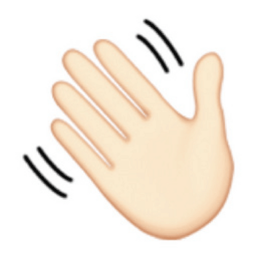 Waving Hand Emoticon Bye GIF