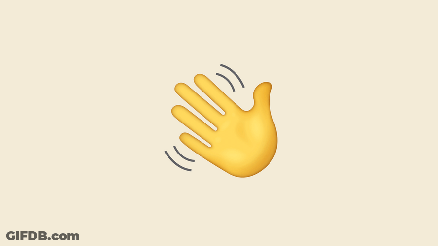 Waving Hand Facebook Hi Hello GIF