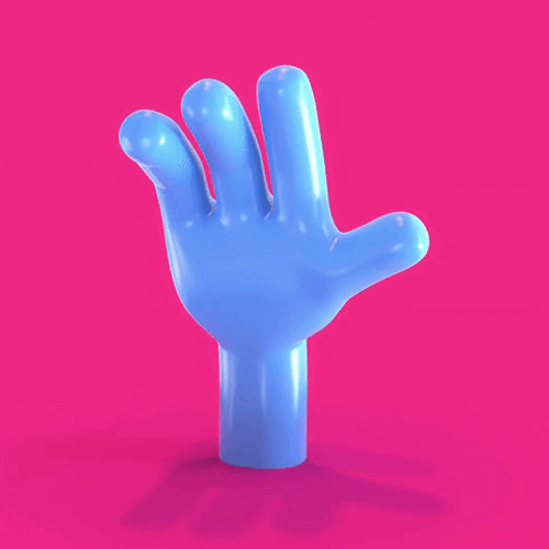 Waving Hand Fizzing Hand Hi GIF