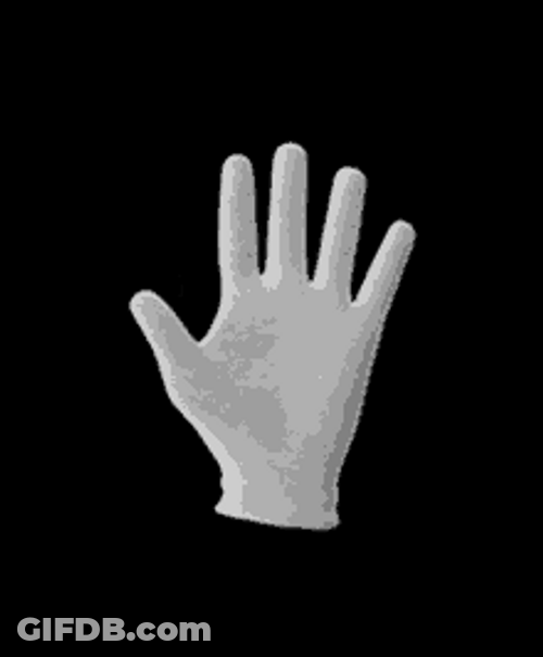 Waving Hand Gloves Animation GIF