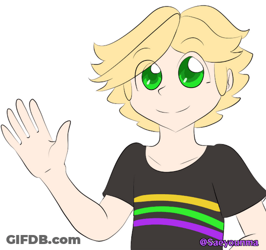 Waving Hand Happy Adrien Agreste GIF