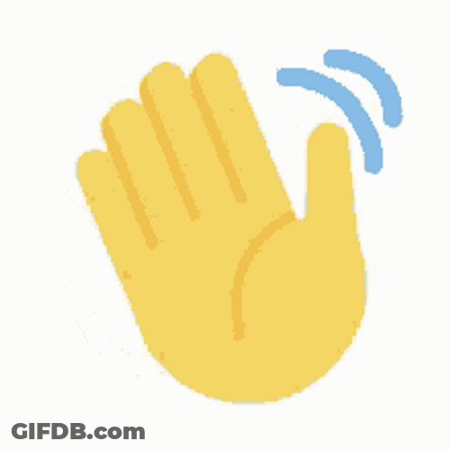 Waving Hand Hi Emoticon GIF