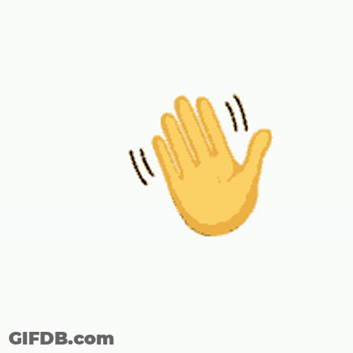 Waving Hand Hi Hello Emoticon GIF