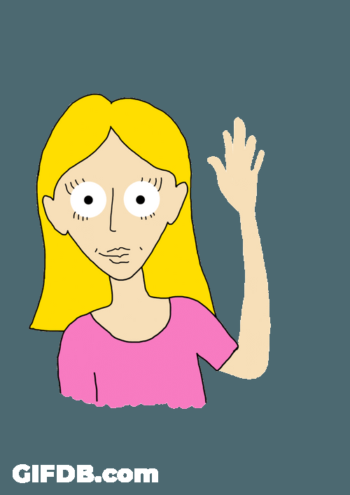 Waving Hand Lady Hi Hello GIF
