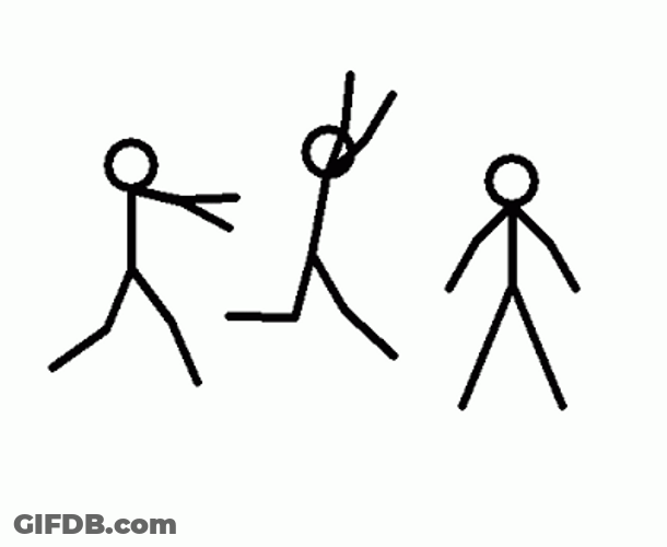 Waving Hand Legs Stick Animation GIF