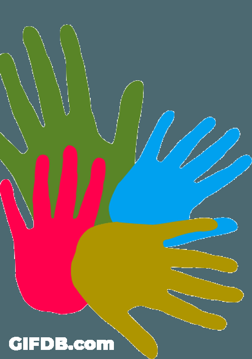 Waving Hand Paint Art GIF