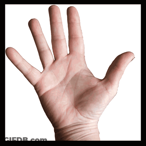Waving Hand Playing Counting GIF