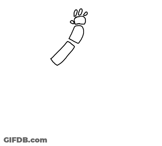 Waving Hand Robot Animation GIF