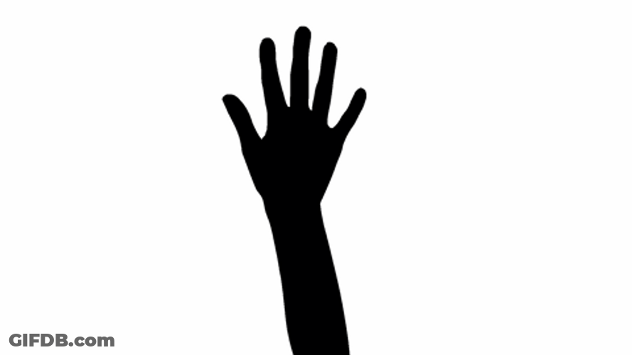 Waving Hand Silhouette Abstract GIF