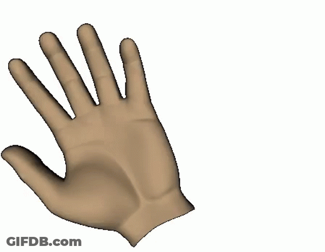 Waving Hand Slow Motion Animation GIF