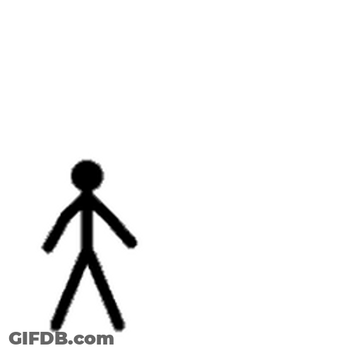 Waving Hand Stick Figure Animation GIF