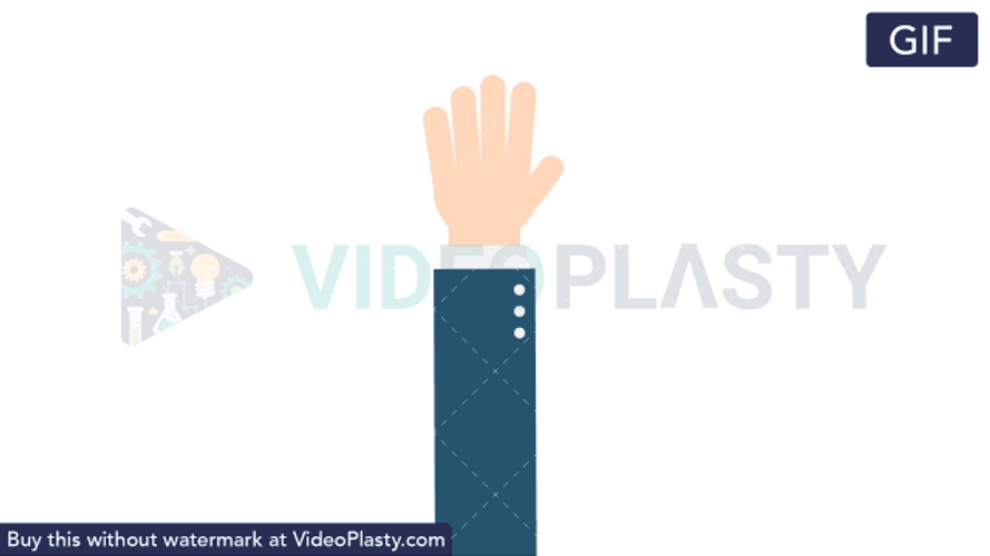 Waving Hand Sticker Animation Hi Hello GIF