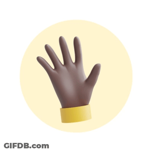 Waving Hand Sticker Hello Hi GIF