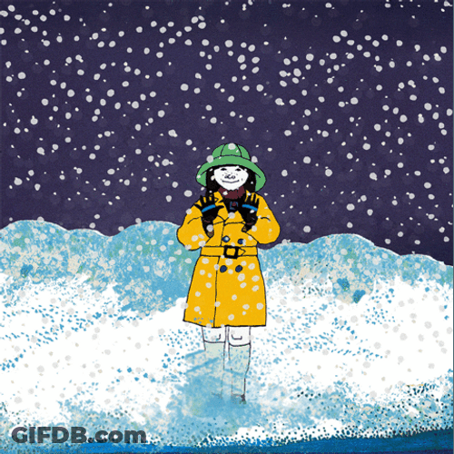 Waving In Snow Storm Animation GIF