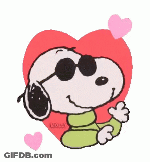 Waving Joe Cool Inside Heart GIF